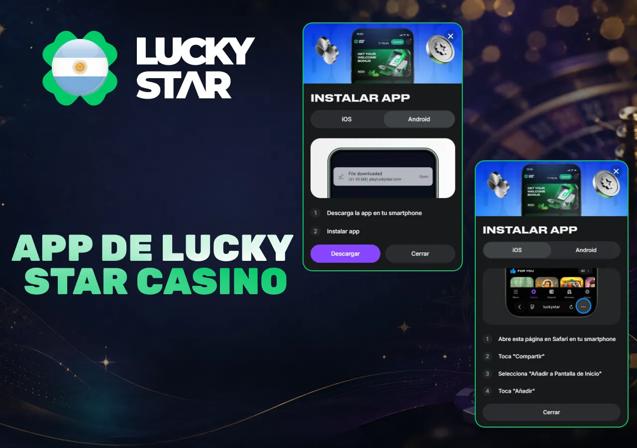 Aplicación móvil de Casino para Android e iOS con acceso a juegos y promociones